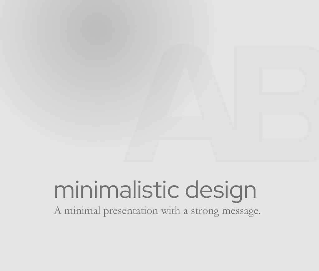 Minimalistic Presentation